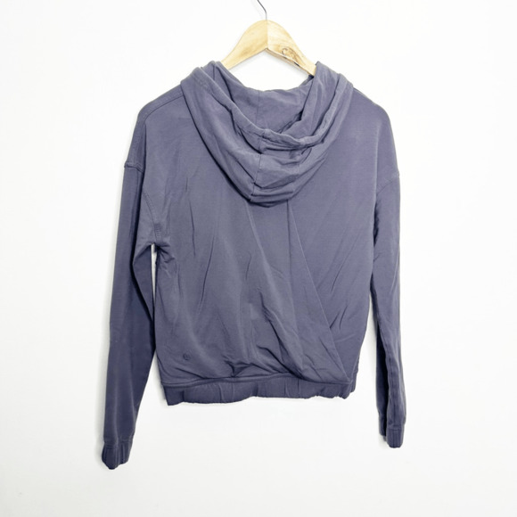 Lululemon Twisted and Tucked Hoodie Dark Shadow Blue modal french terry womens 6 - Picture 4 of 4